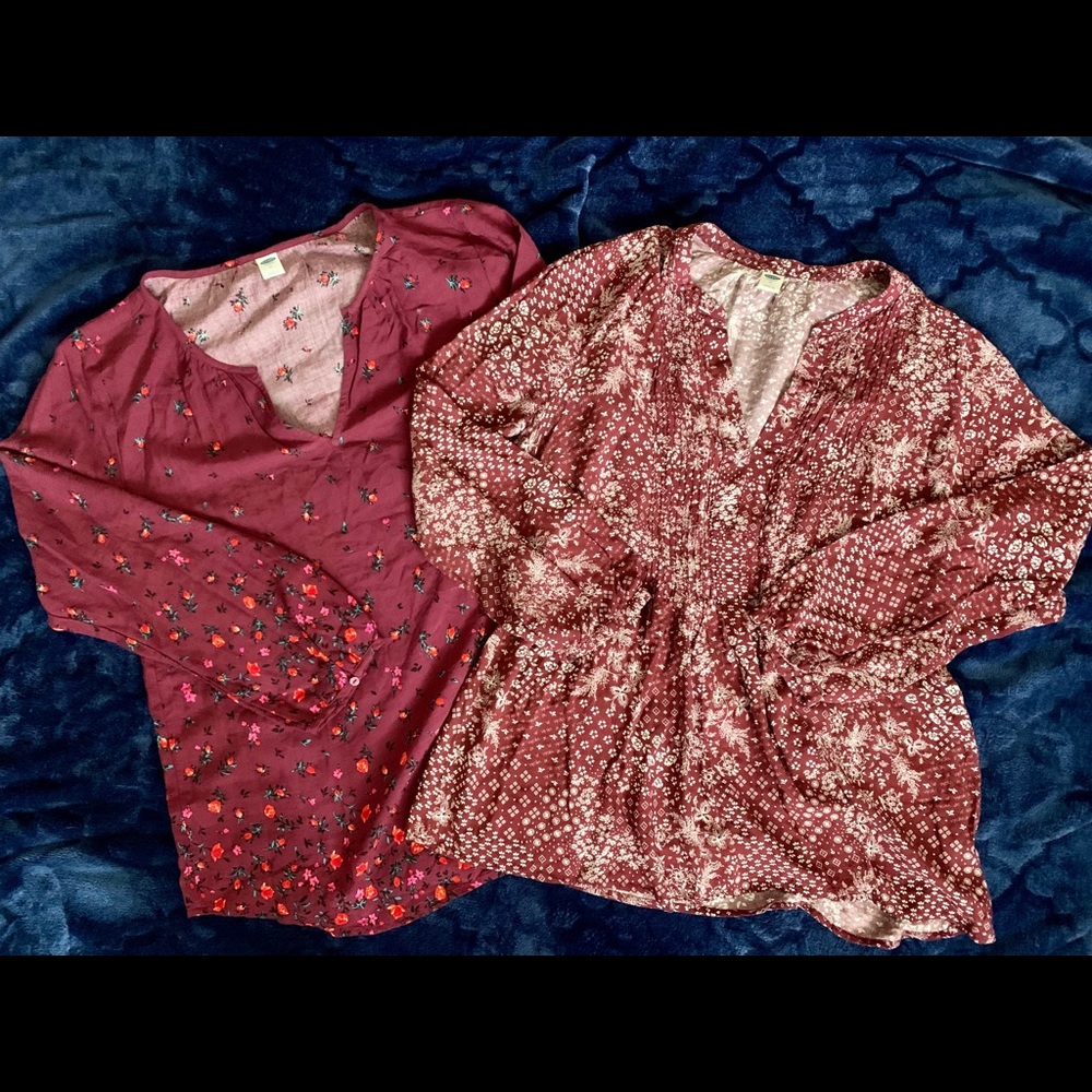 Old Navy Split-Neck Blouse Bundle